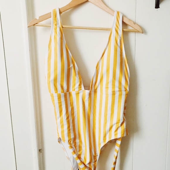 ZAFUL YELLOW STRIPED BATHING SUIT - Picture 2 of 5